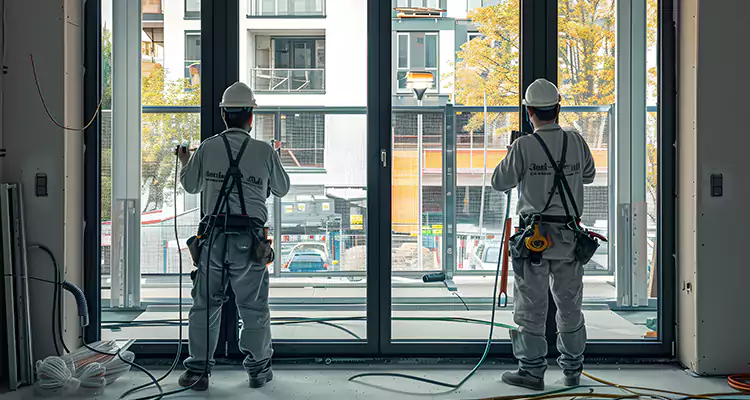 Patio Door Glass Replacement with Built-In Blinds in Holiday, FL